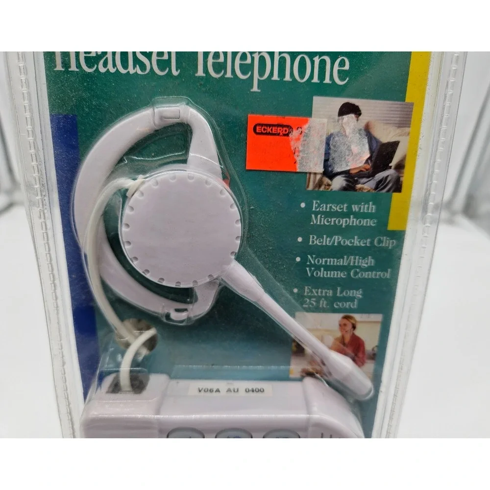 Conairphone Hands-Free Headset Telephone SW8260‎ Vintage White 25ft Cord New NIP
